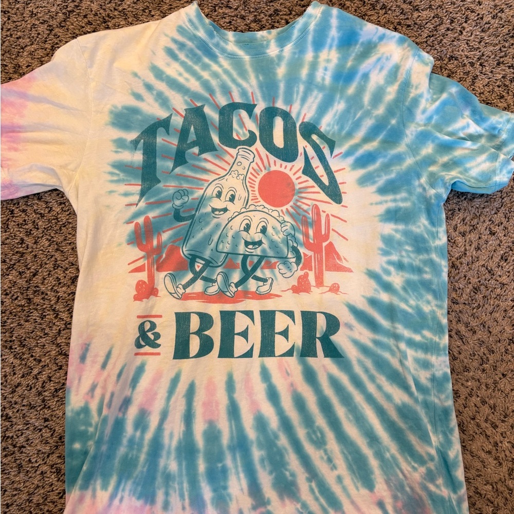 Tie-Dye Tacos & Beer Graphic Tee